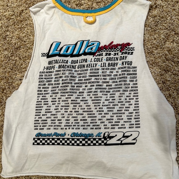 2022 Lollapalooza Lineup Graphic Tank Top - Picture 3 of 4